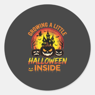 Sticker Rond Faire grandir un peu d'Halloween à l'intérieur d'u