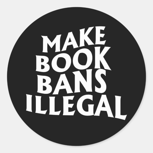 Sticker Rond Faire interdire les livres (Devant)