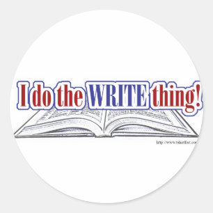 Sticker Rond Faire L'Écriture Chose Author Pride Déclaration