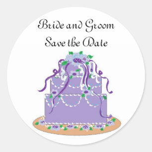 Sticker Rond Faire-part de mariage