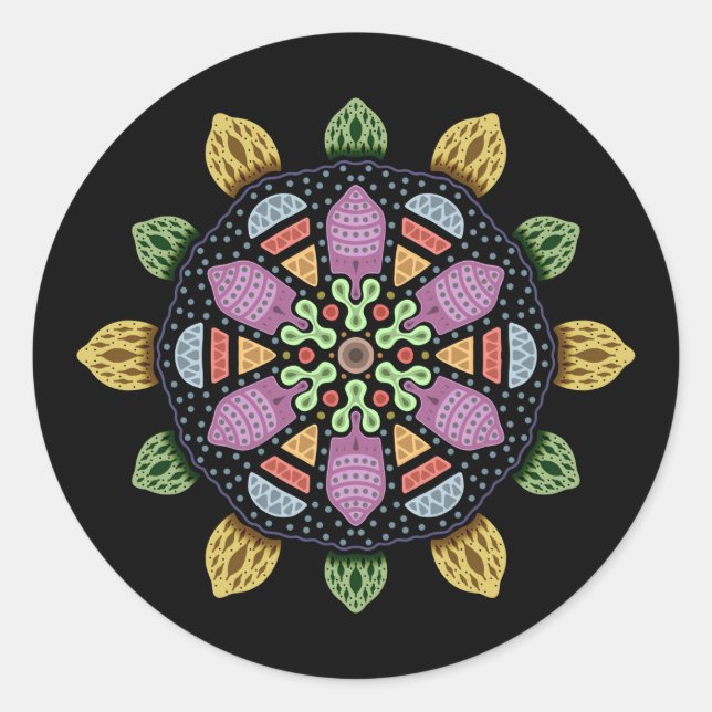 Sticker Rond Faire place au chaos Abstrait (Devant)