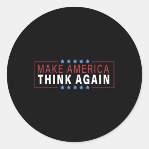 Sticker Rond Faire Réfléchir Aux Manifestations Aux États-Unis