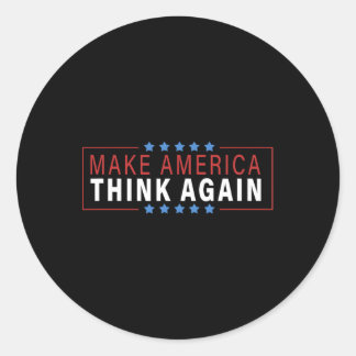 Sticker Rond Faire Réfléchir Aux Manifestations Aux États-Unis