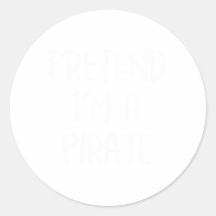 Sticker Rond Faire semblant d'être un costume de pirate Fun Hal