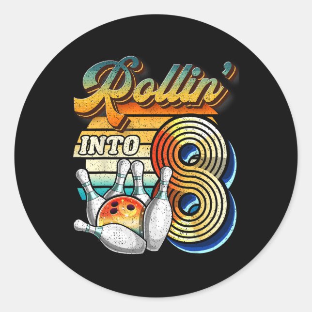 Sticker Rond Faire son entrée dans une fête d'anniversaire de b (Devant)