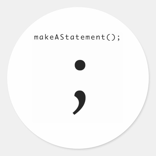 Sticker Rond Faire Une Déclaration (Devant)