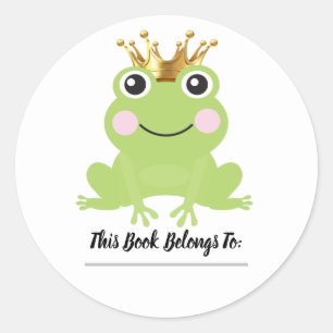 Sticker Rond Fairy conte Storybook Frog Prince Livre personnali