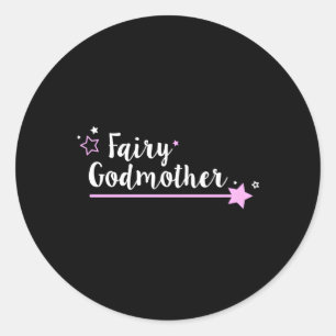 Sticker Rond Fairy Godmère Wand Star Spell Imaginaire