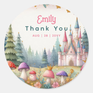 Sticker Rond Fairy Princess Merci Favoriser Fairycore Fairytale