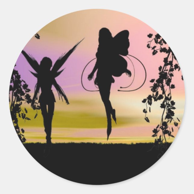 Sticker Rond Fairy Sisters (Devant)