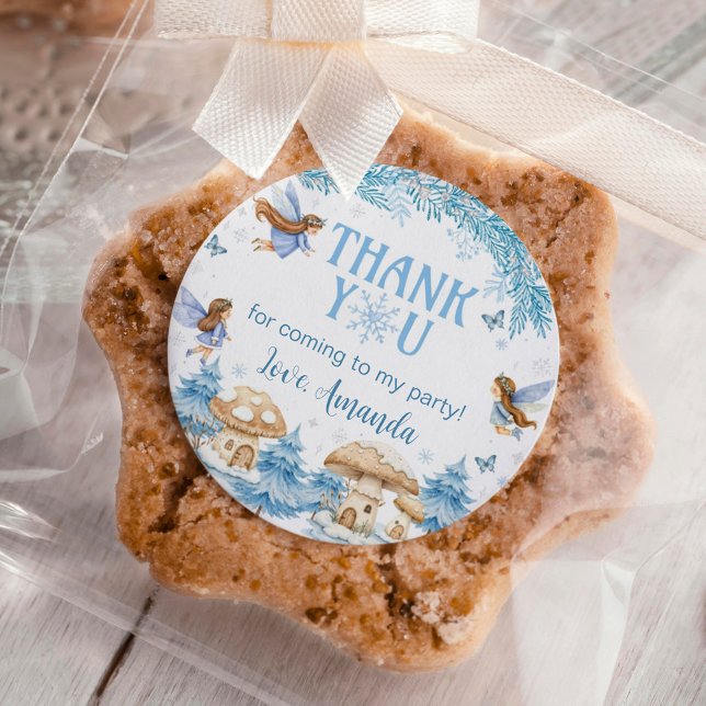 Sticker Rond Fairy Winter Onederland Anniversaire (Créateur téléchargé)