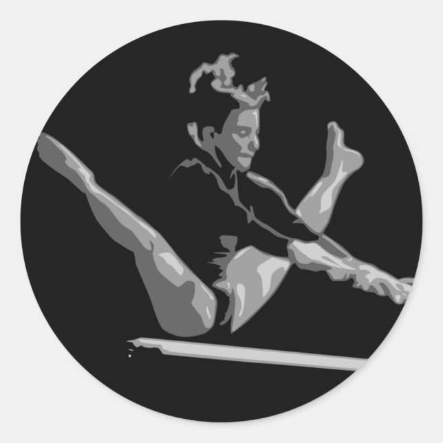 Sticker Rond faisceau de balance de gymnastique (Devant)