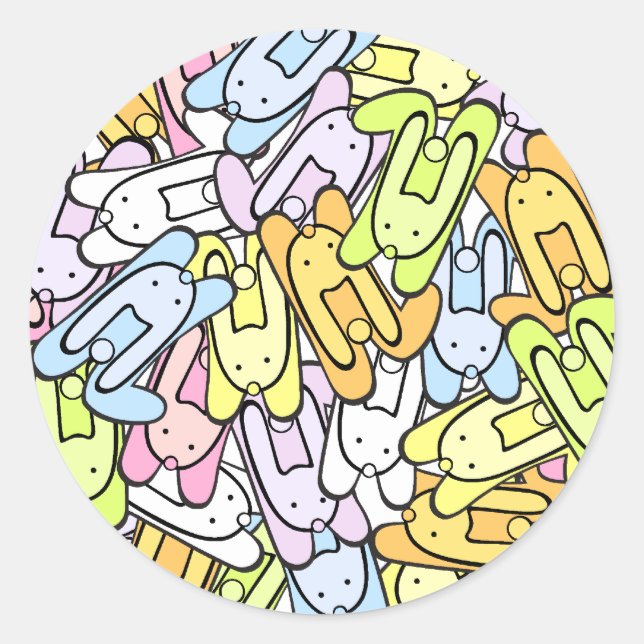 Sticker Rond faisceaux de couleurs (Devant)