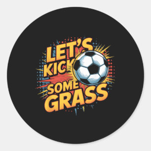 Sticker Rond Faisons du foot, maman de footballeur