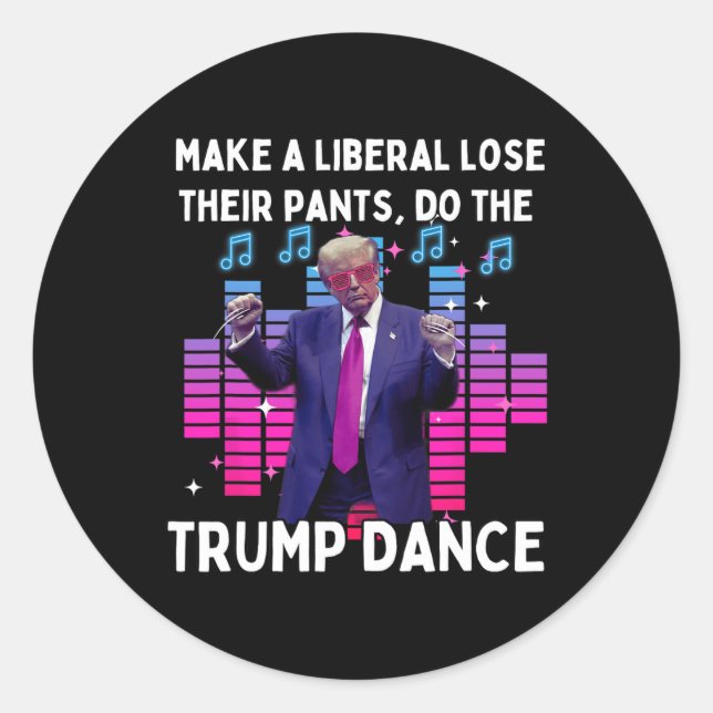Sticker Rond Faisons La Danse Trump - Pro Trump Family Present (Devant)