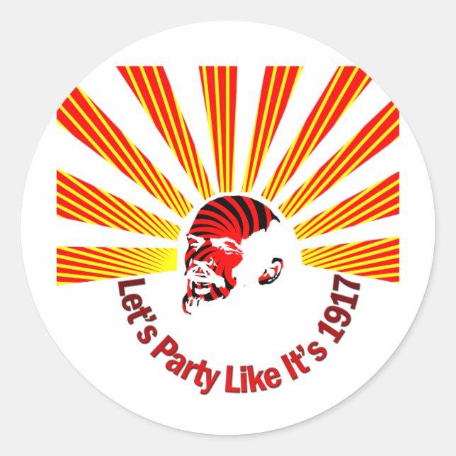 Sticker Rond Faisons la fête (Devant)