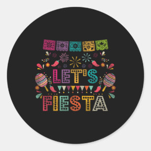 Sticker Rond Faisons la fête au Mexique