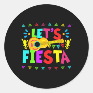 Sticker Rond Faisons la fête mexicaine du Cinco De Mayo
