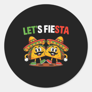 Sticker Rond Faisons la fiesta cinq de mayo pour les femmes hom