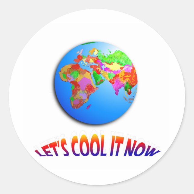 Sticker Rond Faisons-le Cool maintenant (Devant)
