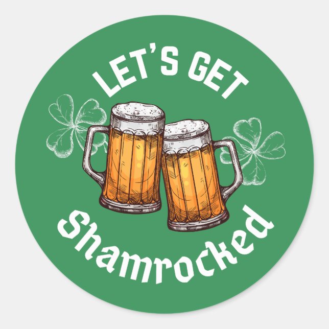 Sticker Rond Faisons-nous fêter la Saint-Patrick (Devant)