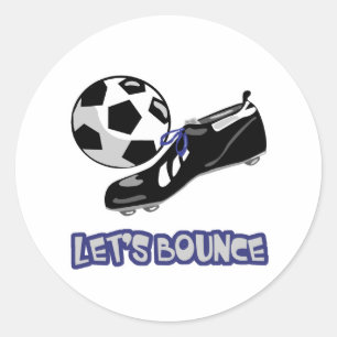 Sticker Rond Faisons rebondir le ballon de football