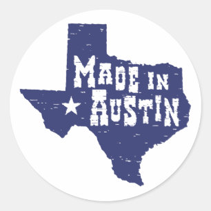 Sticker Rond Fait à Austin