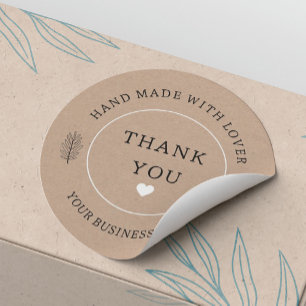 Sticker Rond fait à la main avec l'amant merci