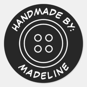 Sticker Rond Fait à la main par Ajouter Votre Nom