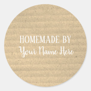 Sticker Rond Fait À La Maison Par Boulangerie Gâteau Gâteau Vin