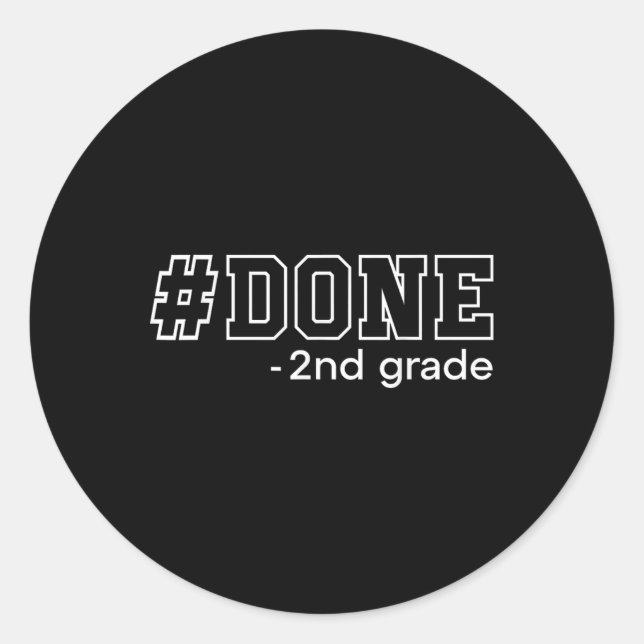 Sticker Rond Fait Cadeaux de 2e année de 2e année de 2e année G (Devant)