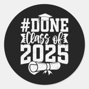 Sticker Rond Fait Cl De 2025 Année De Graduation Du Graduate 20