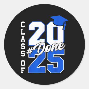 Sticker Rond Fait Cl De 2025 Graduation Pour Lui Grad Senior