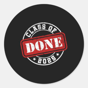 Sticker Rond Fait Cl De 2025 Gradué Senior 2025 Graduation Hi