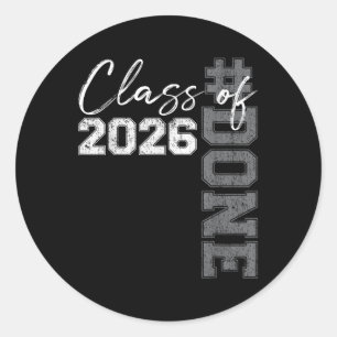 Sticker Rond Fait Cl De 2026 Graduate Funny 2026 Graduation Sen