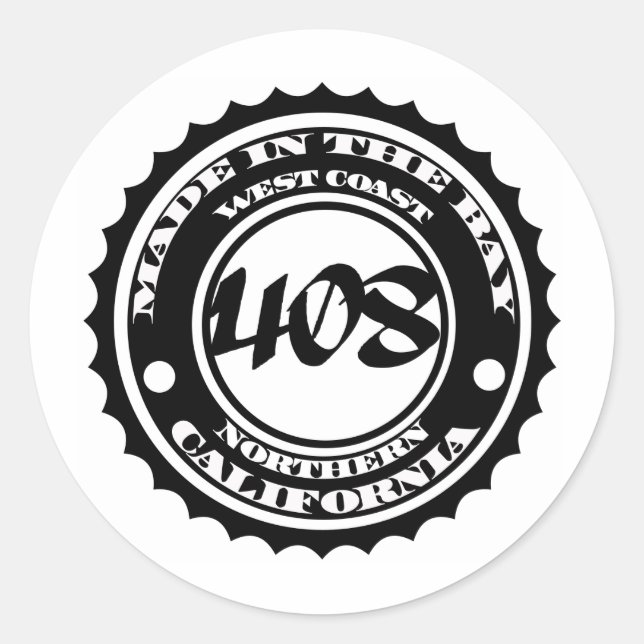 Sticker Rond Fait dans les 408 (Devant)