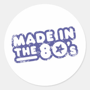 Sticker Rond Fait Dans Les Années 80