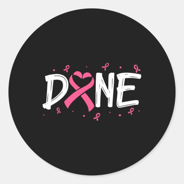 Sticker Rond Fait Dernière Journée De Radiation Chemo Cancer Du (Devant)