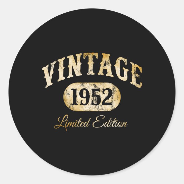 Sticker Rond Fait En 1952 (Devant)