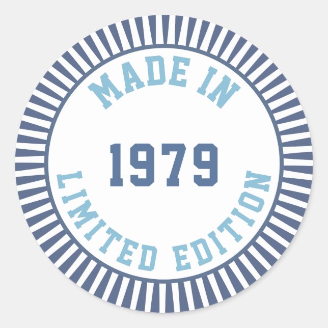 Sticker Rond Fait en 1979 (Devant)