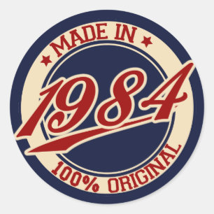 Sticker Rond Fait En 1984