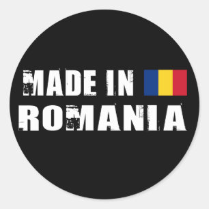 Sticker Rond Fait en Roumanie
