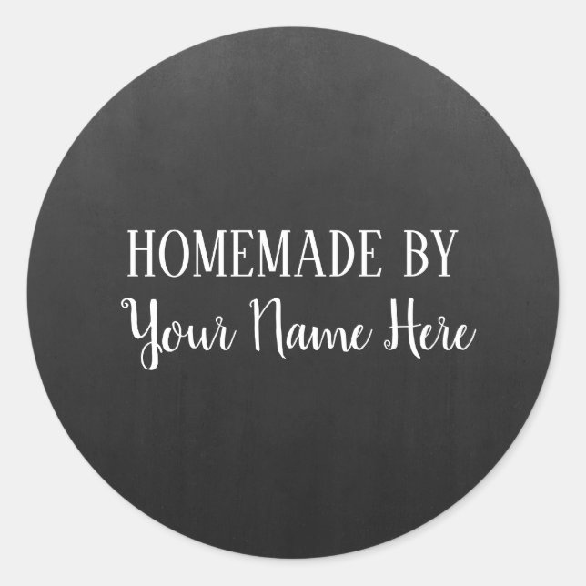 Sticker Rond Fait Maison Par Boulangerie Gâteau Gâteau Vintage  (Devant)