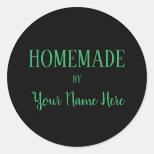 Sticker Rond Fait Maison Par Fashion Bakery Cookie Cake Moderne