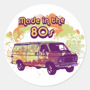 Sticker Rond Fait pendant les années 80