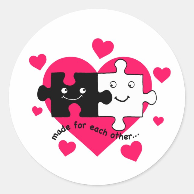 Sticker Rond Fait pour l'autre ! (Devant)