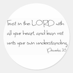 Sticker Rond Faites confiance à l'Éternel avec tout votre coeur