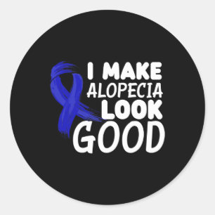 Sticker Rond Faites de Alopecia un look bien amusant Alopecia G