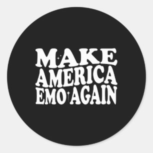 Sticker Rond Faites de l'Amérique Emo à nouveau drôle Goth nous