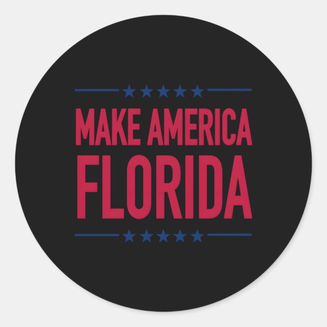 Sticker Rond Faites de l'Amérique Floride (Devant)